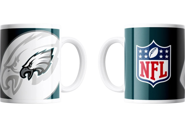 Philadelphia Eagles Mug Shadow Logo & Shield American Football NFL Grün-330 ml