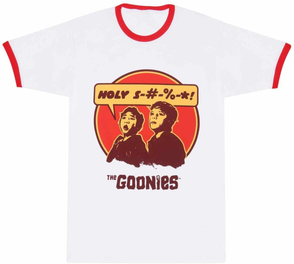 Goonies, The - Retro (Unisex White Ringer T-Shirt) T-Shirt