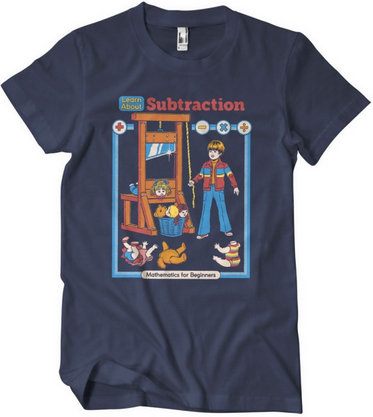 Steven Rhodes Learn About Subtraction T-Shirt Navy