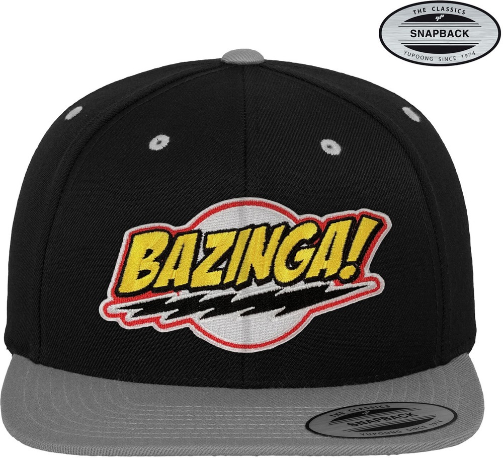 The Big Bang Theory Bazinga Patch Premium Snapback Cap Schwarz-Dark-Grau - Herren / Unisex