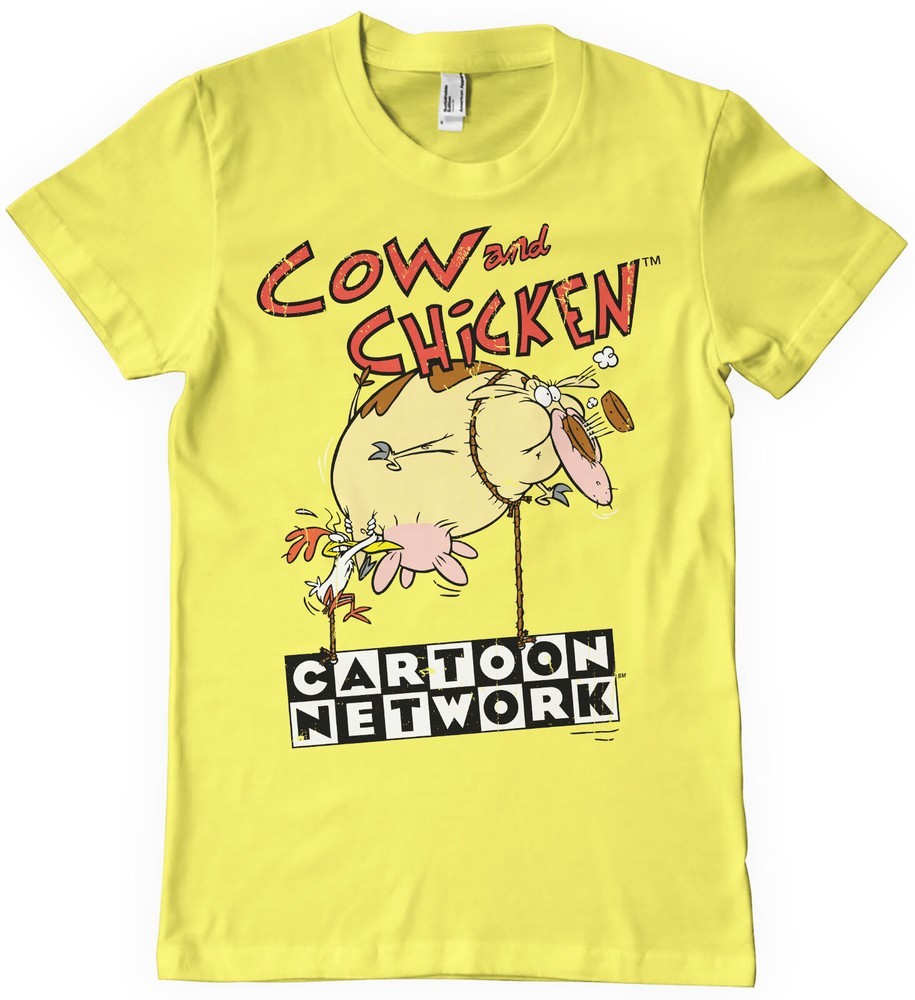 Cow And Chicken Balloon T-Shirt Gelb - Herren / Unisex