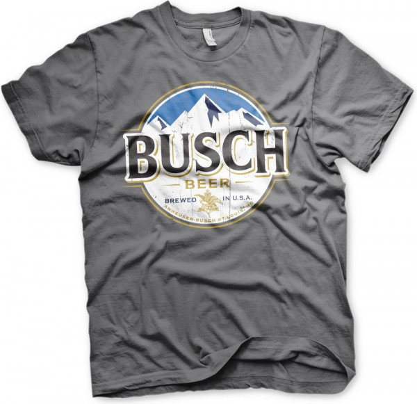 Busch Beer Vintage Label T-Shirt Dark-Grey