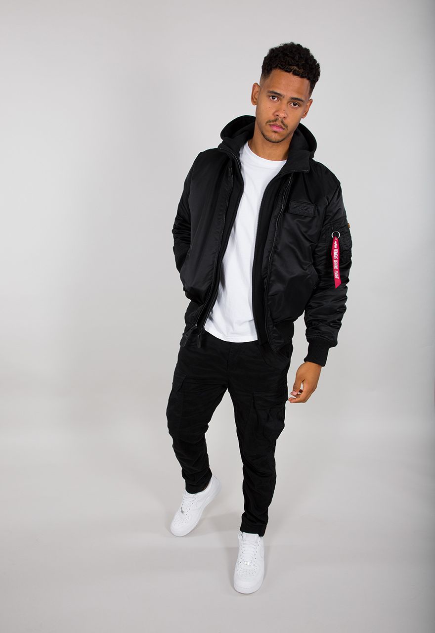Alpha Industries Jacke MA-1 ZH Back Print Black/White Jacken