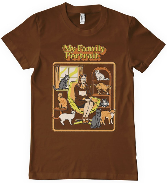 Steven Rhodes My Family Portrait T-Shirt Brown