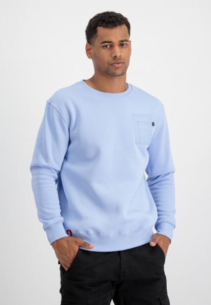 Alpha Industries Nylon Pocket Sweater Light Blue