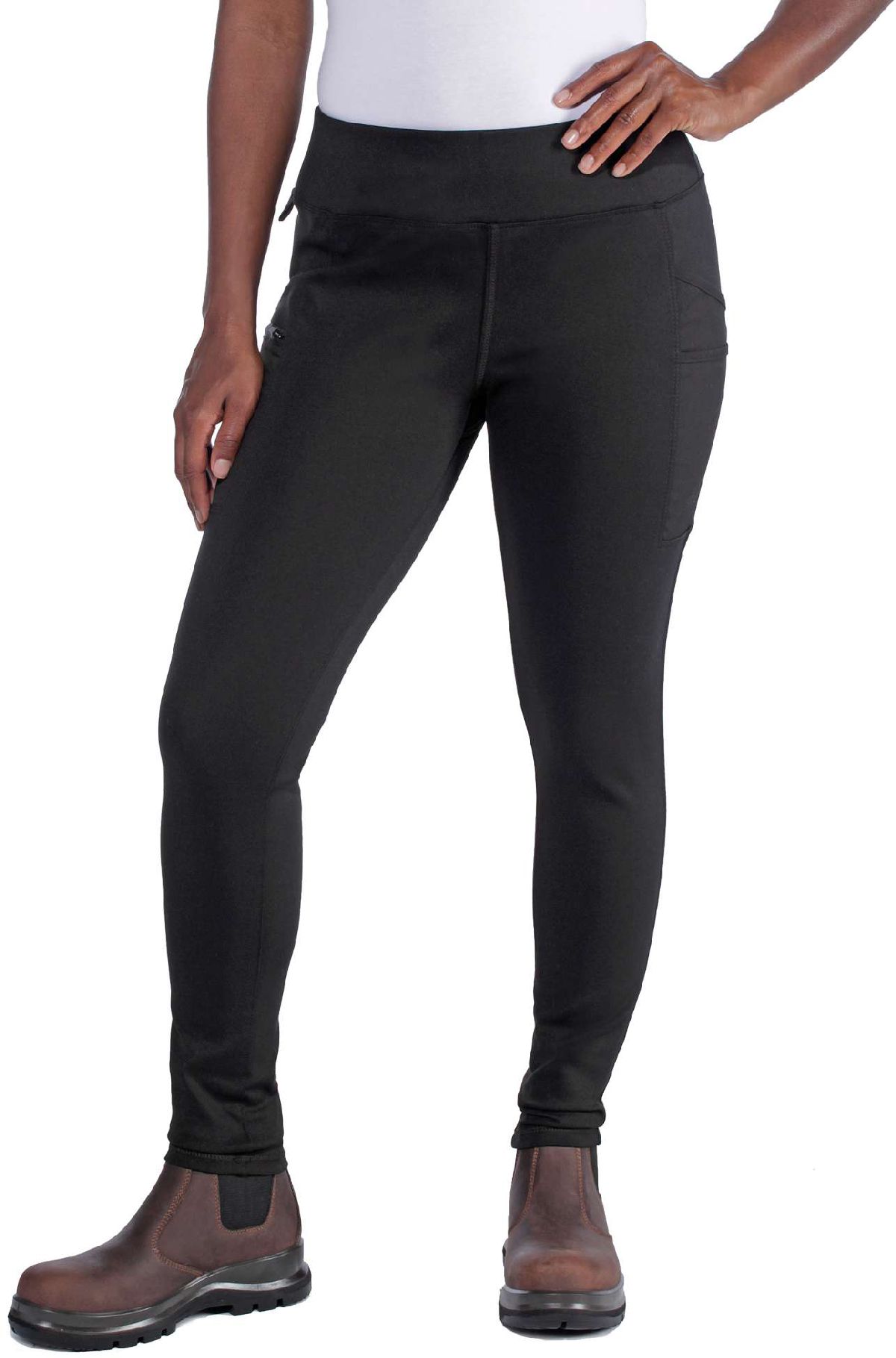 Carhartt Women's Force Fitted Lightweight Utility Leggings, Black, 3X -  103609X-001-3X