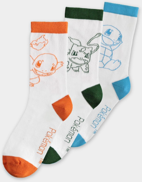 Pokémon - Crew Socks (3 Pack) Multicolor