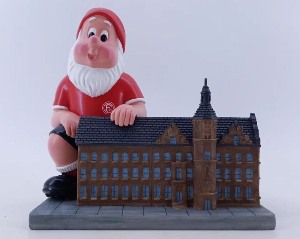 Fortuna Düsseldorf Gartenzwerg Rathaus Fussball Rot - Herren / Unisex