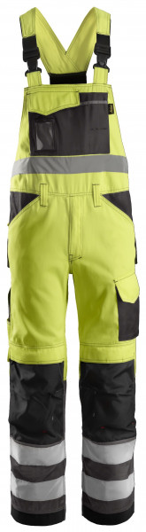 Snickers Hi-Vis Arbeitslatzhose, Kl. 2, EN 14404, 20471 HV-Gelb-Anthrazit