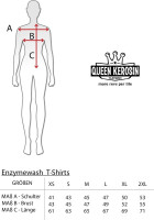 Queen Kerosin Damen T-Shirt Enzyme Wash Hit the Road Wheel