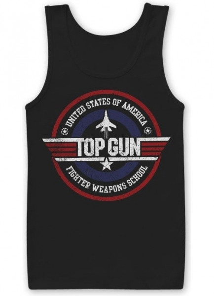 Top Gun Fighter Weapons School Tank Top Black