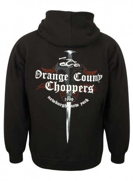 OCC Orange County Choppers Hoodie Shop Dagger Zip Black