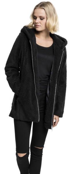 Urban Classics Women Light Jacket Ladies Sherpa Jacket Black