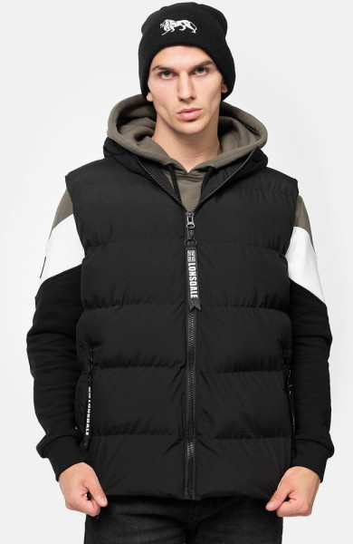 Lonsdale Winterjacke Tattymoyle Weste mit Kapuze normale Passform