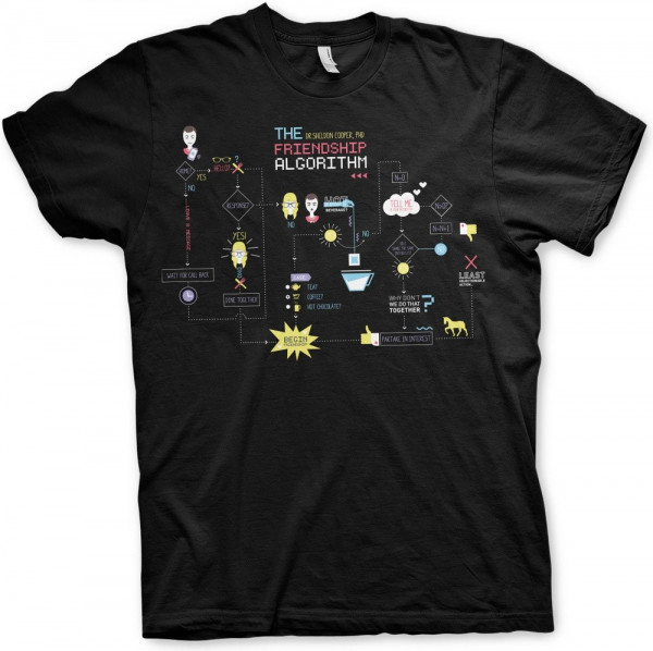 The Big Bang Theory The Friendship Minions Algorithm T-Shirt Black