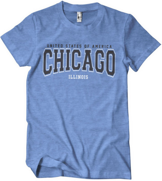 Chicago Illinois T-Shirt Blue-Heather