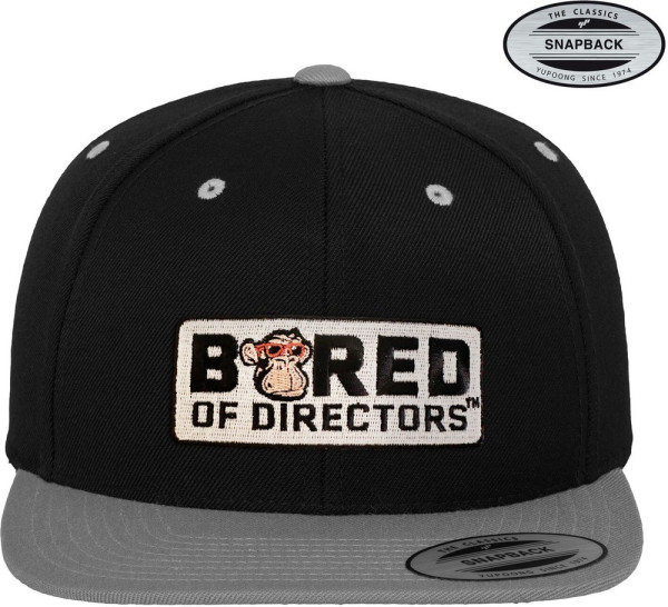 Bored Of Directors Logo Premium Snapback Cap BlackDarkgrey