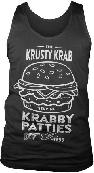 Spongebob The Krusty Krab Serving Krabby Patties Tank Top T-Shirt Black