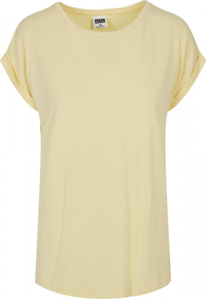 Urban Classics Damen Ladies Modal Extended Shoulder Tee Softyellow