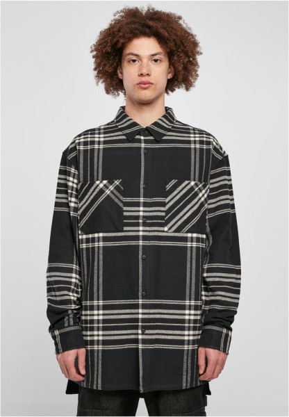 Urban Classics Hemd Long Oversized Checked Summit Shirt Black