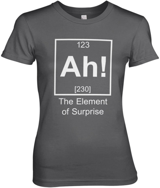 Hybris Ah! The Element Of Surprise Girly Tee Damen T-Shirt Dark-Grey