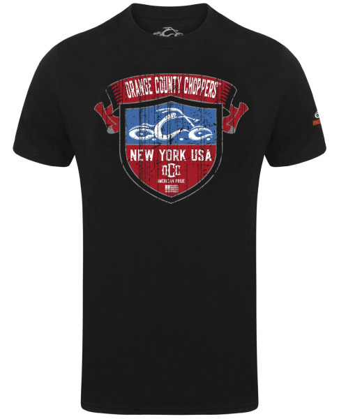 OCC Orange County Choppers T-Shirt New York Shield Black
