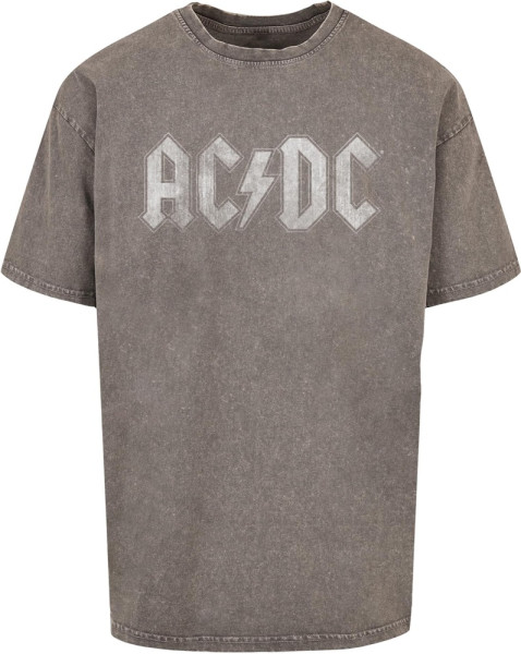 Merchcode ACDC Logo Acid Washed Oversize Tee MP5011720