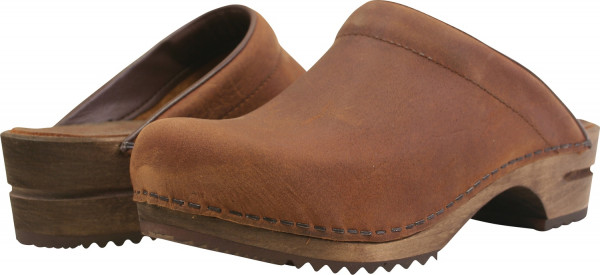 Sanita Offener Clog Wood-Christian Open Chestnut