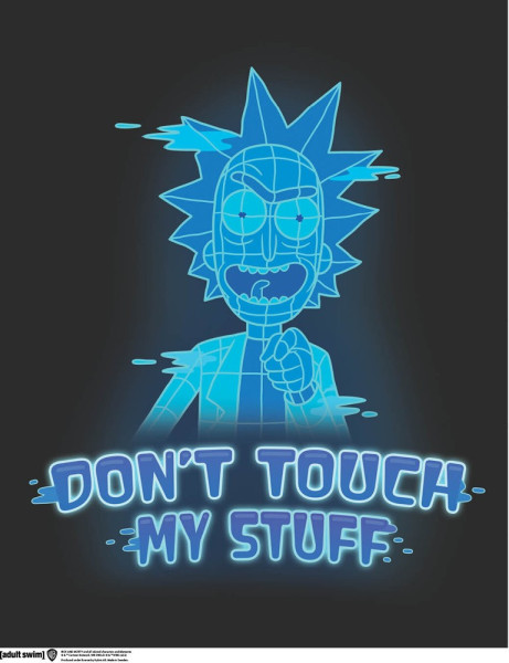 Rick And Morty Don't Touch My Stuff Poster 50x40 cm Multicolor