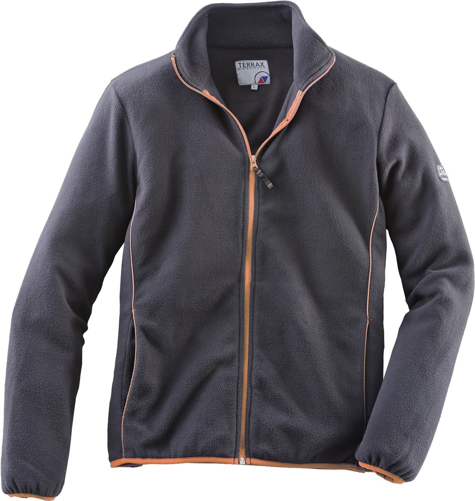 Terrax Workwear Fleecejacke Beruf Schwarz/Orange - Herren / Unisex