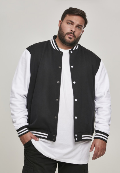 Urban Classics College Jacket 2-tone College Sweatjacket Black/White