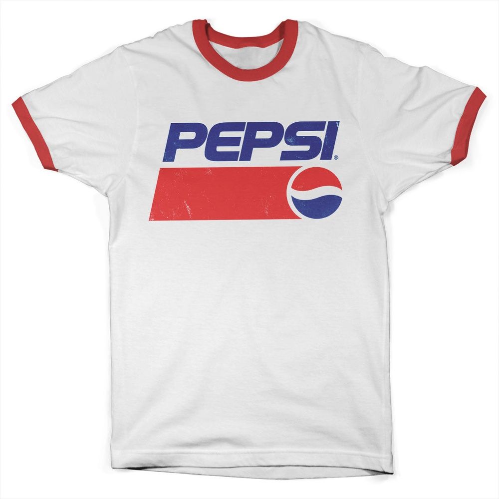 Pepsi Classic Washed Logo Ringer Tee IMG-51-PEPS002-H96-13 - Herren / Unisex