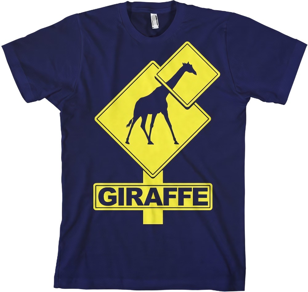 Hybris Giraffe Sign T-Shirt Blau - Herren / Unisex