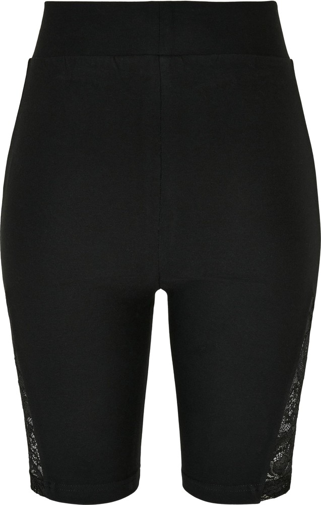 Urban Classics Damen Ladies High Waist Lace Inset Cycle Shorts