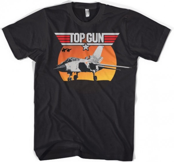 Top Gun Sunset Fighter T-Shirt Black