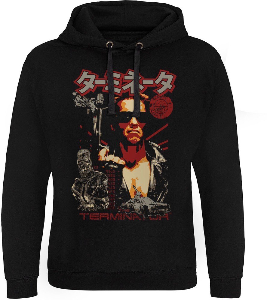 The Terminator Japanese Poster Epic Hoodie Schwarz - Herren / Unisex