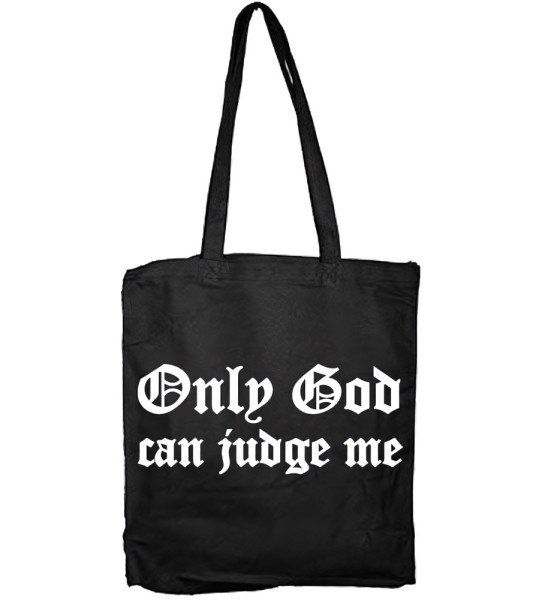 Hybris Only God Can Judge Me Tote Bag SH-4-10378-H6-5