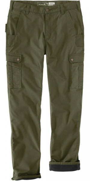 Carhartt Hose Ripstop Cargo Fleece Lined Work Pant Basil