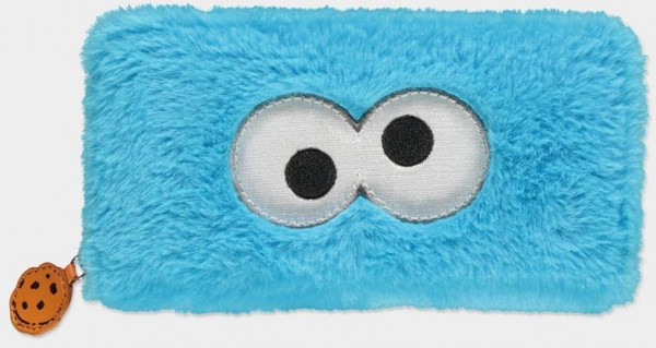 Sesamestreet - Cookie Monster Fur Zip Around Wallet Blue