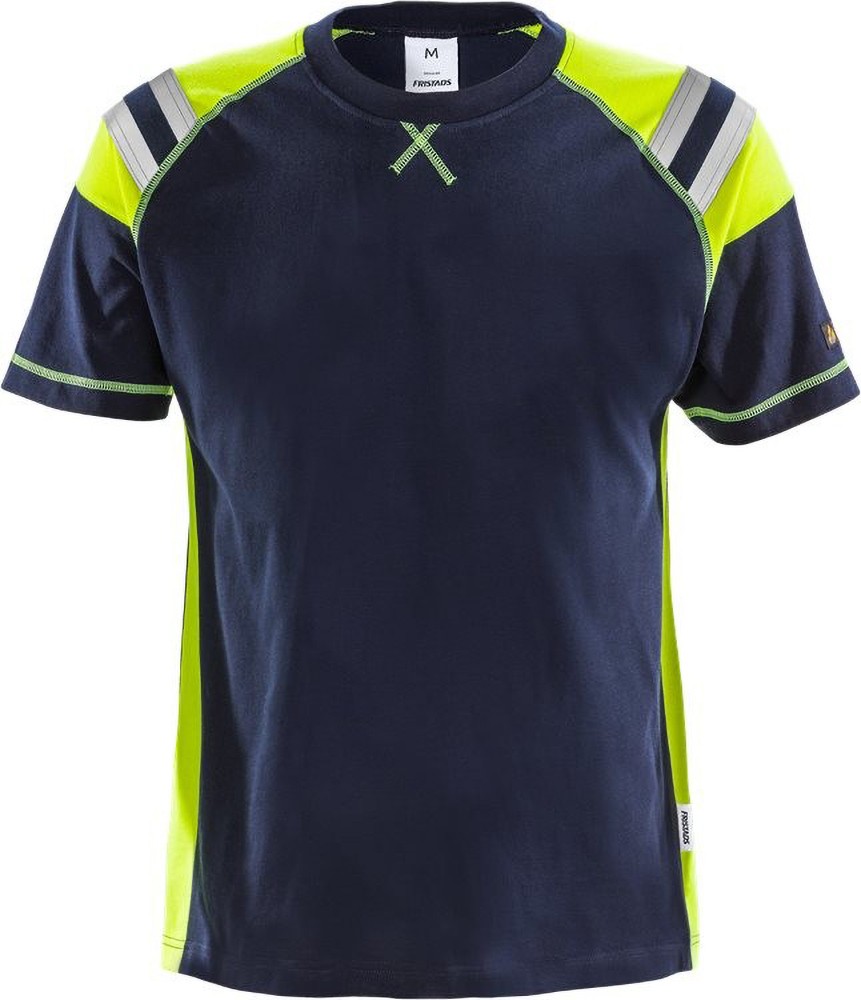 Fristads Flammschutz-T-Shirt Flamestat T-Shirt 7073 TFLH Marineblau - Herren / Unisex