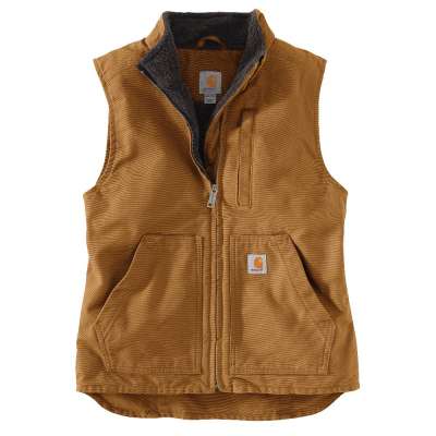 Carhartt Weste Washed Duck Lined Mock Neck Vest Carhartt® Brown