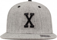 MSTRDS Cap X Letter Snapback Heather Grey