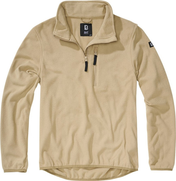 Brandit Herren Fleecepullover Fleece Troyer Camel