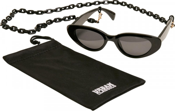 Urban Classics Sunglasses Puerto Rico With Chain Black