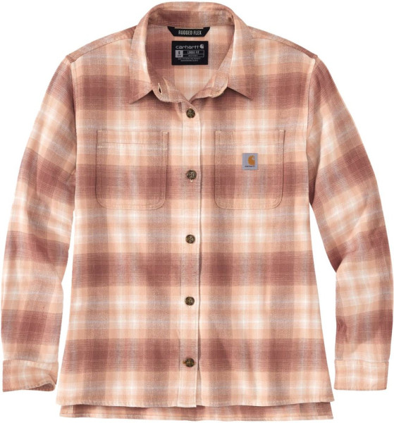 Carhartt Damen Hemd Midweight Flannel L/S Plaid Shirt Stucco