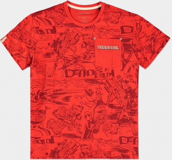 Deadpool - All-over - Men's T-shirt Red