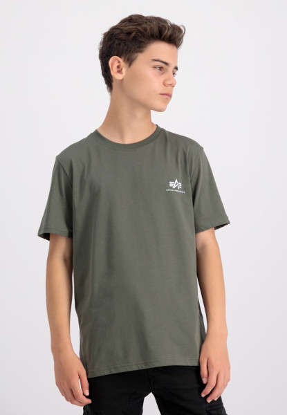 Alpha Industries T-Shirt Basic T Small Logo Kids/Teens Dark Olive