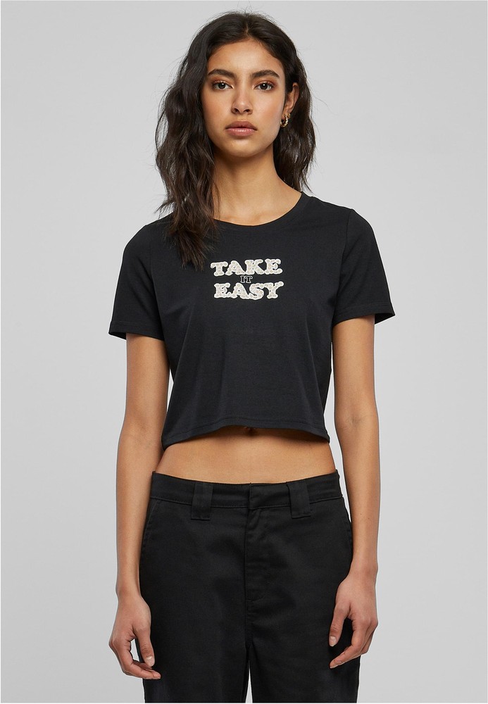 Days Beyond Damen Top Take It Daisy Cropped Tee - Damen