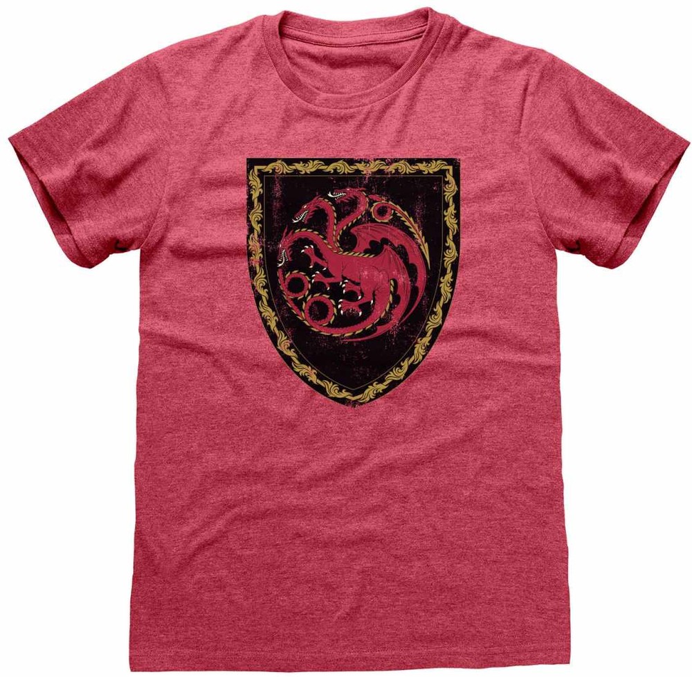 House Of The Dragon - Targaryen Crest (Unisex) T-Shirt Heather Rot - Herren / Unisex
