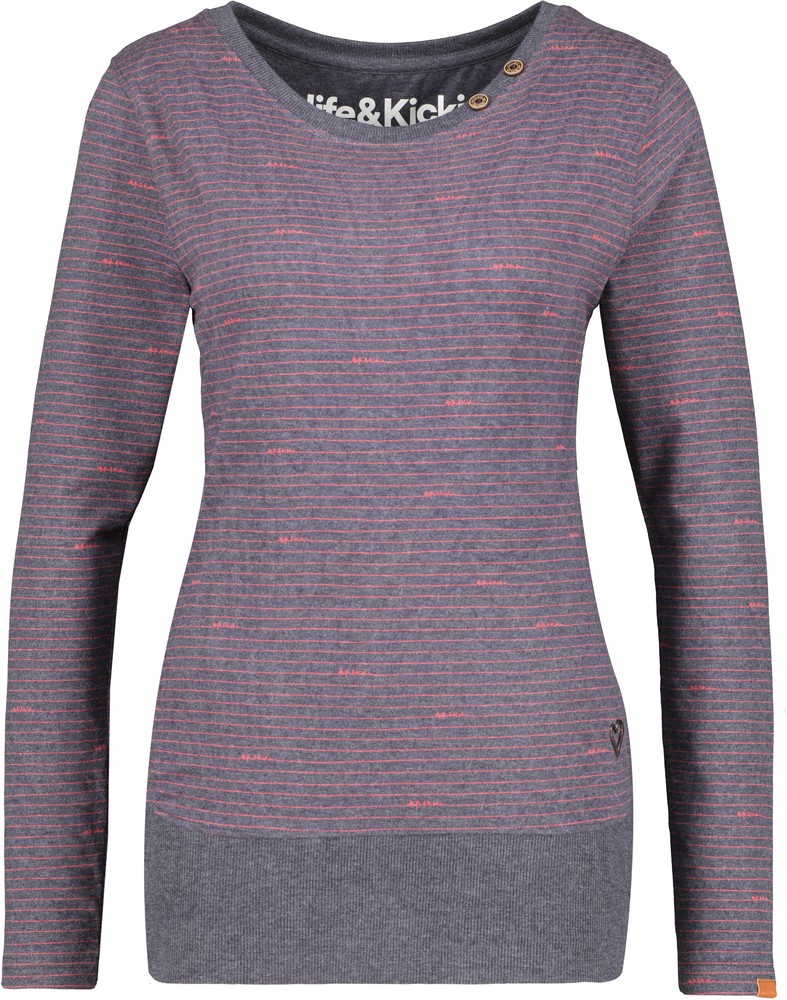 Alife & Kickin Damen ConnyAK Z Longsleeve Marine Melange - Damen